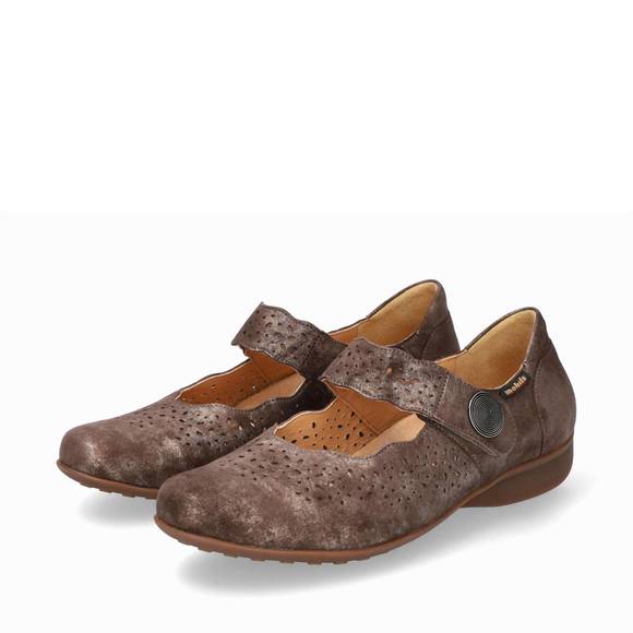 NEW MEPHISTO women's fabienne ballerina shoe in walnut